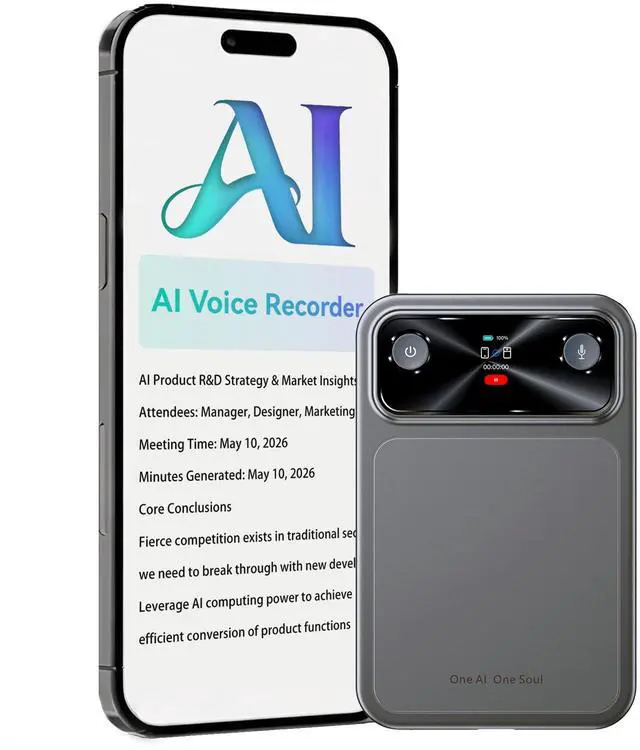 Main image of AI Voice Recorder Pocket 16GB Dual Mic 118+ Languages Transcription | AI Note Taking Device, Meeting Recorder, AI Note Taker, Dual Microphone, APP Control,iOS & Android Compatible