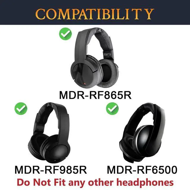 Alt view image 2 of 4 - Headband for Sony MDR-RF985R/RF865R/RF6500 Headphones, Replacement Headstrap Pad Repair Part - Black