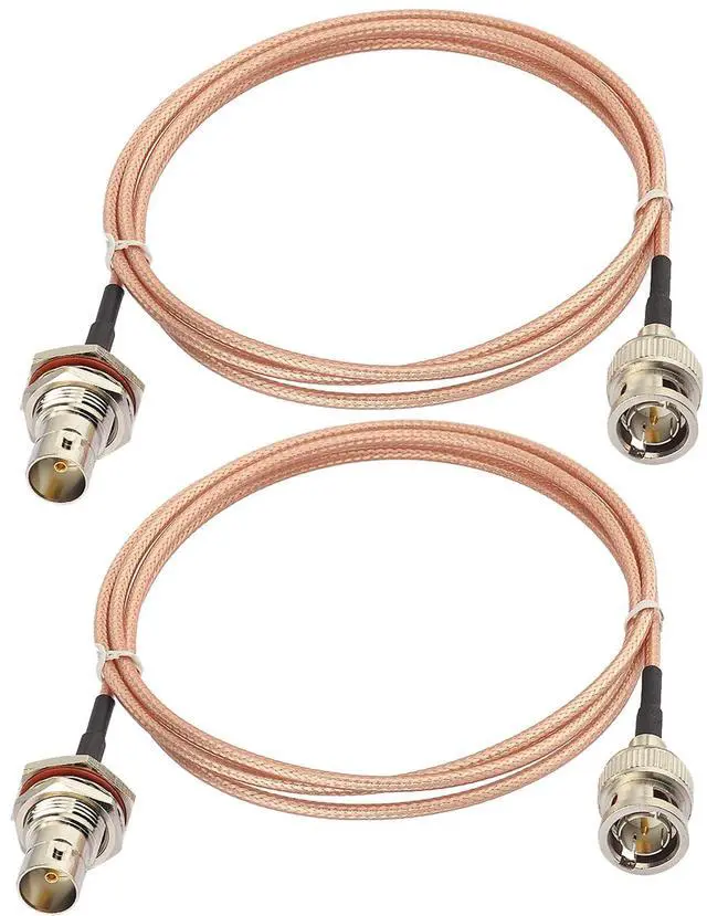 Main image of SDI Cable 3ft 2-Pack 75 Ohm BNC Male to BNC Female Bulkhead Cable | Thin RG179 SDI Video Cables Flexible for HD-SDI 3G-SDI Camera Monitor Converter CCTV Broadcast Recorder