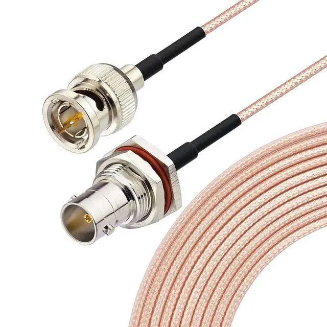 Alt view image 6 of 6 - SDI Cable 3ft 2-Pack 75 Ohm BNC Male to BNC Female Bulkhead Cable | Thin RG179 SDI Video Cables Flexible for HD-SDI 3G-SDI Camera Monitor Converter CCTV Broadcast Recorder
