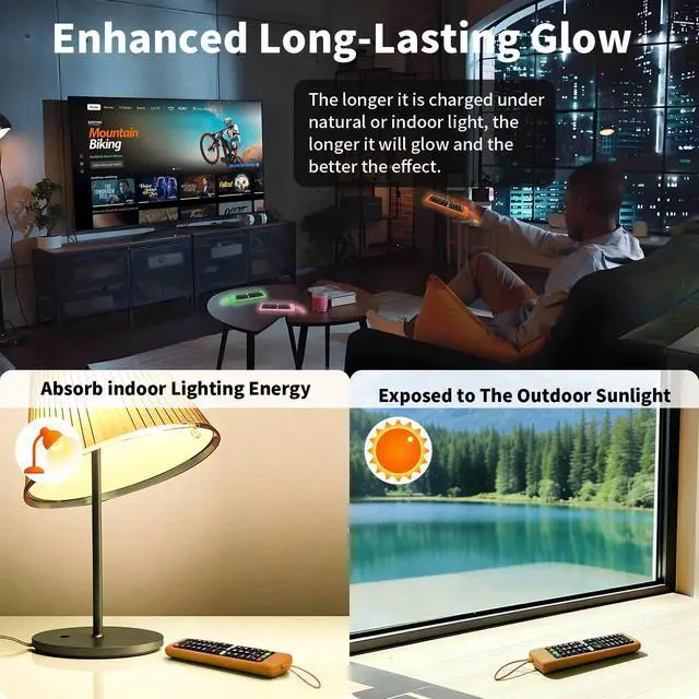 Alt view image 4 of 7 - (Pack of 3) Replacement Remote Fit LG TV Remote with Anti-Lost Glow Protective Silicone Cover & Hook, Universal for LG All Smart LCD LED HDTV UHD OLED 3D 4K TVs(Green&Orange&Dark Pink)