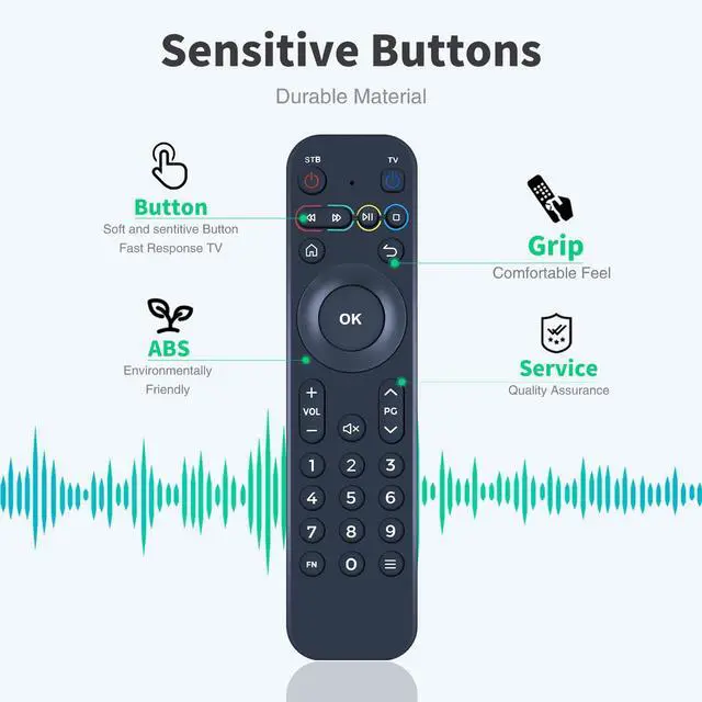 Alt view image 3 of 5 - Replacement Remote forTVIP tvip 405/416/525/605/705/706/SBOX 300 Box | Easy pairing,Responsive control