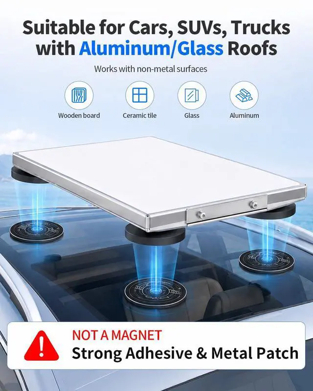Alt view image 2 of 7 - Adhesive Metal Discs 4PCS for Starlink Mini & Gen 3 | Magnetic Mount Plates for Car Truck RV SUV Aluminum/Glass Cab Roof, Starlink Mounting Accessory for Satellite Dish