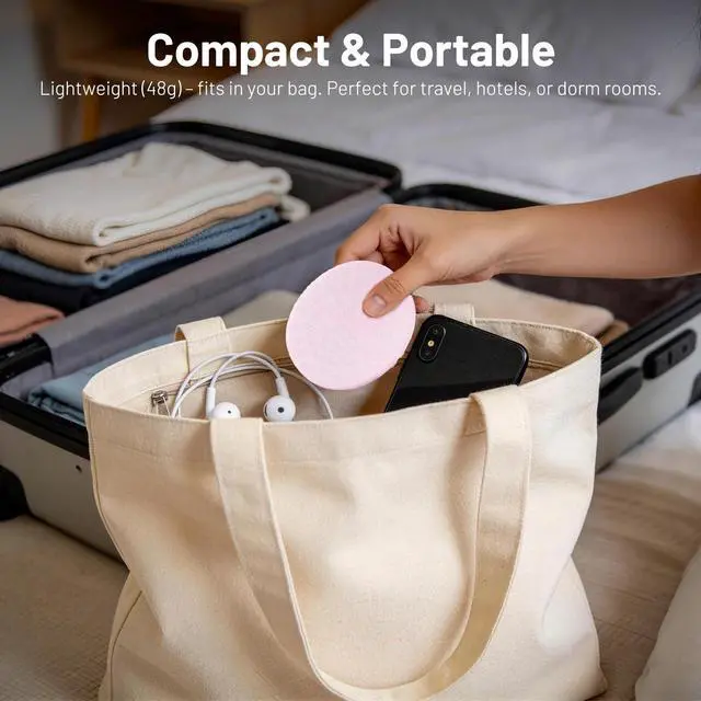 Alt view image 5 of 6 - Pillow Speaker for Sleeping, Ultra-Thin Portable Sleep Speaker Under Pillow Bluetooth 6.0, Private Sound Ear Friendly Speaker for Bed, Not Disturb Partner for Side Sleepers Travel Pink