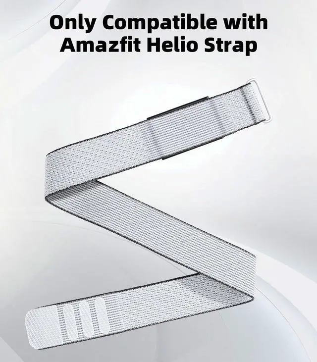 Alt view image 2 of 7 - Nylon Loop Compatible with Amazfit Helio Strap Band, Soft Bicep Band Breathable Sport Wristband, Hook & Loop Armband with Top Cover Design