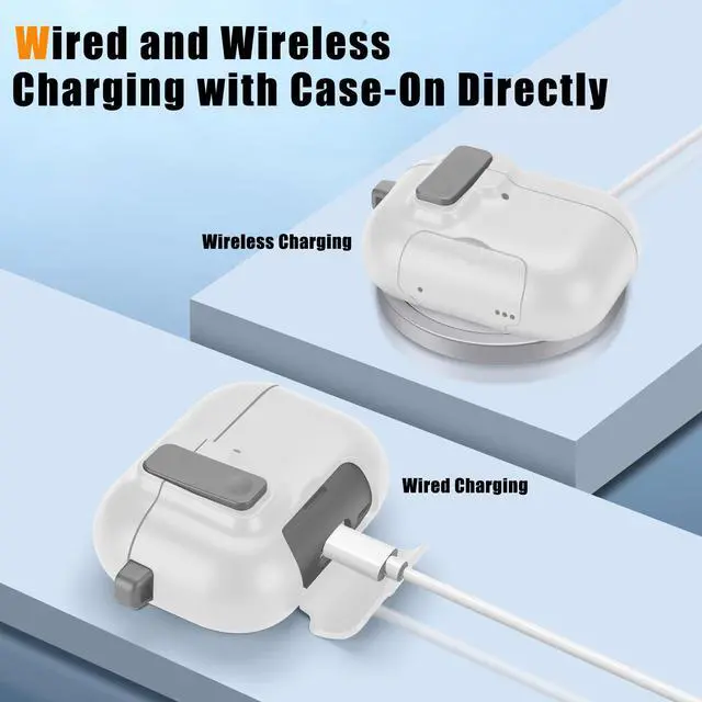 Alt view image 3 of 6 - Compatible with AirPods Pro 3 Case with Phone Stand, Precise Fit Design for Apple AirPods Pro 3rd Cover (White)