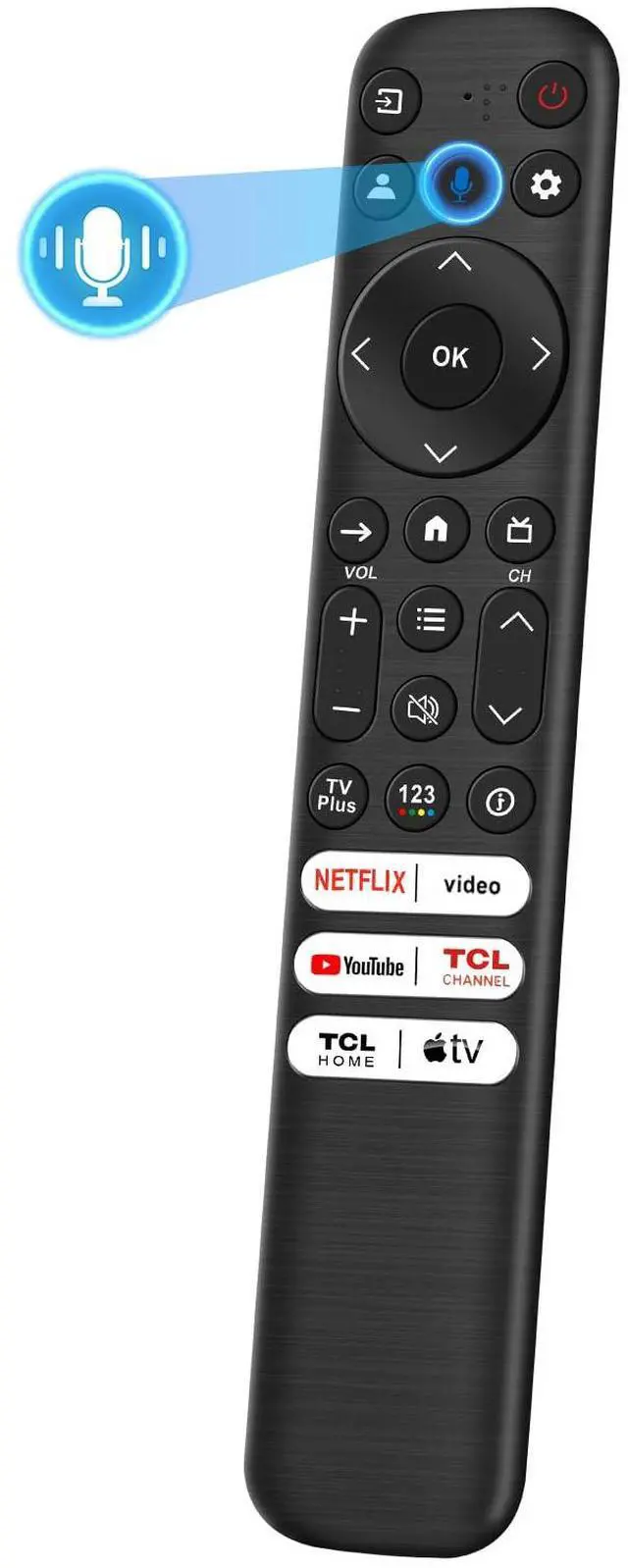 Main image of Voice Remote Replacement for TCL Google TV QM8 QM7 Q7 Q6 Q5 | RC813 Remote Control Compatible with TCL LED UHD QLED FHD HDR Android Smart TV