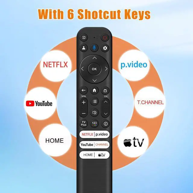 Alt view image 4 of 6 - Voice Remote Replacement for TCL Google TV QM8 QM7 Q7 Q6 Q5 | RC813 Remote Control Compatible with TCL LED UHD QLED FHD HDR Android Smart TV