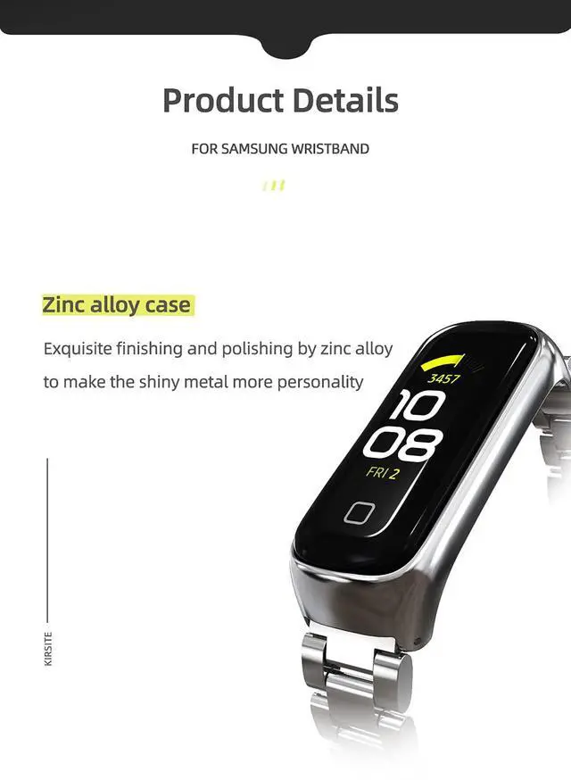 Alt view image 4 of 6 - Strap Compatible with Samsung Galaxy Fit 2 SM-R220 Bands for Women Men, Sport Straps Replacement Wristband Accessories for Samsung Galaxy Fit2
