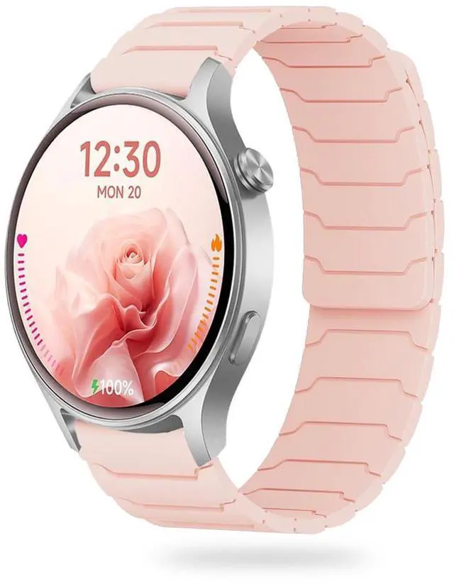 Main image of Magnetic Watchband Compatible with Fitpolo AR-01, Silicone Sport Strong Magnet Strap for aeac AR-01 Smart Watch, for women