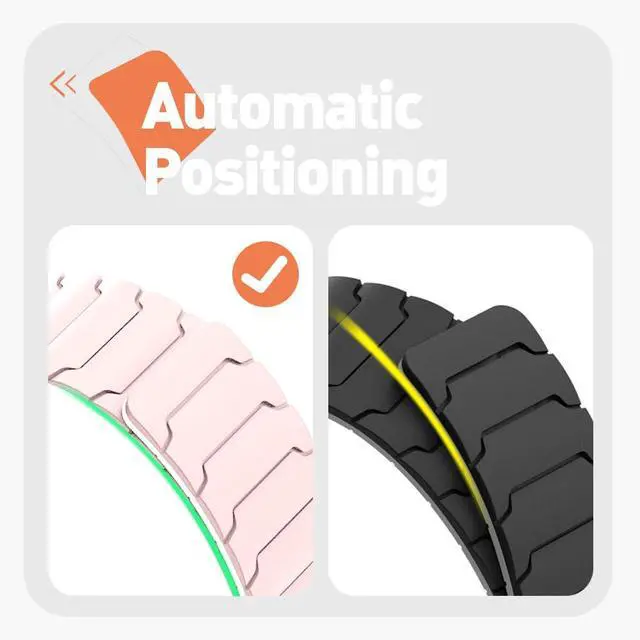 Alt view image 3 of 6 - Magnetic Watchband Compatible with Fitpolo AR-01, Silicone Sport Strong Magnet Strap for aeac AR-01 Smart Watch, for women