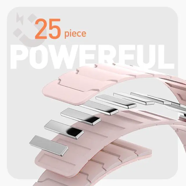 Alt view image 2 of 6 - Magnetic Watchband Compatible with Fitpolo AR-01, Silicone Sport Strong Magnet Strap for aeac AR-01 Smart Watch, for women