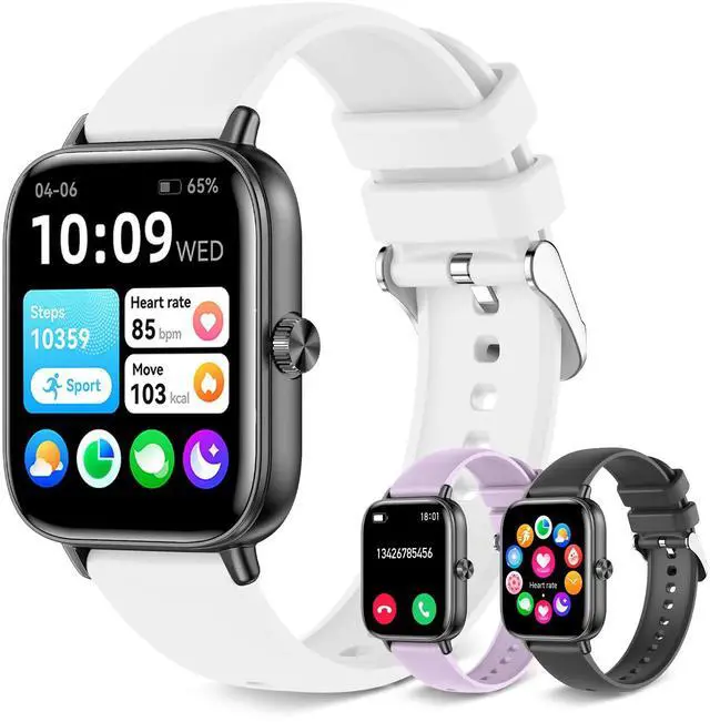 Main image of Smart Watch for Women Bluetooth Call, 1.85" IP68 Waterproof Fitness Watch | Heart Rate, Sleep Monitor, Step Counter, 120+ Sports, DIY Watch Faces, IP68 Waterproof, Android & iOS Compatible(Black)