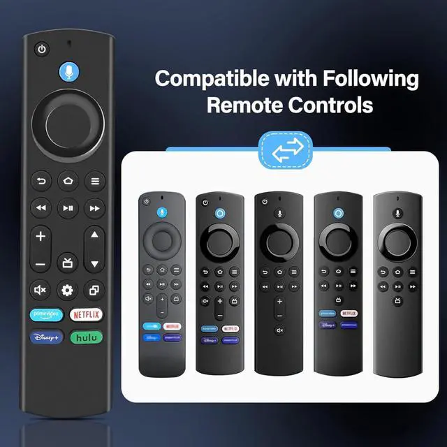 Alt view image 3 of 7 - Voice Remote Control for Fire Series (1st/2nd/3rd Gen), Stick (HD, 4K, 4K Max, Lite), Cube with Voice Control, Compatibility: Insignia, Toshiba, Pioneer, Omni Smart TVs