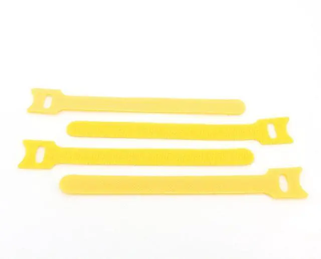 Alt view image 3 of 6 - 100pcs Reusable Fastening Cable Ties Adjustable Wire Management 8 Inch (Yellow)