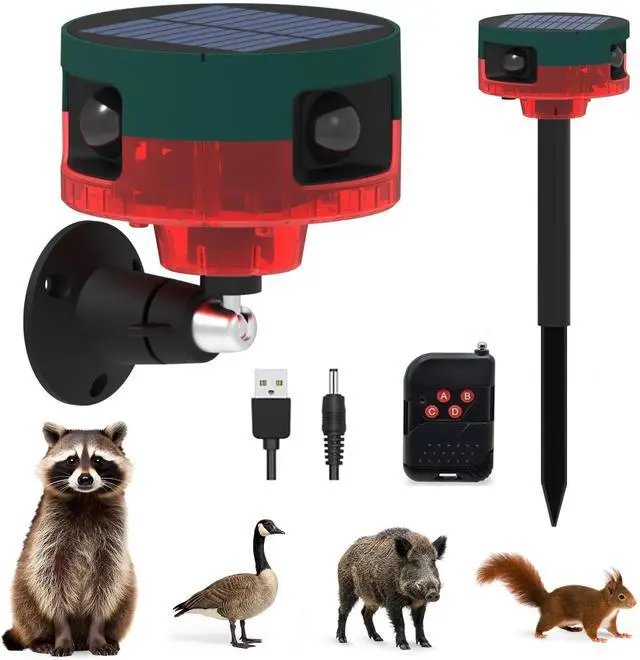 Main image of Solar Outdoor Motion Sensor Alarm: Upgraded 360° Motion Detector 130dB Loud Siren, Remote Control, Porch Security Protector & Camping Safety Device for Yard/Garden Outdoor Areas