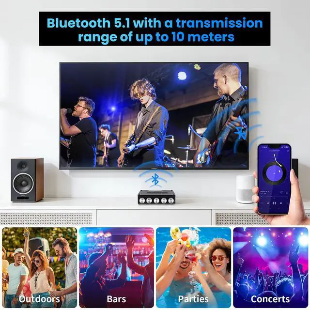 Alt view image 6 of 6 - Bluetooth Audio Amplifier Board, ZK-TB21PRO 2.1CH 50W×2+145W Subwoofer Amp | with USB Lossless Decoding, SOP8/DIP8 Dual Package, Mic & Subwoofer Expansion Ports, Enhanced Heat Sink