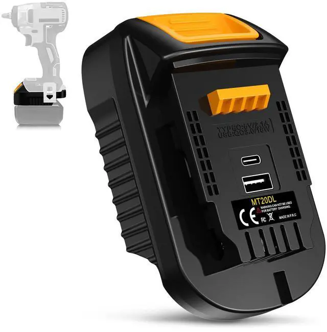 Main image of MT20DL Battery Adapter for Makita 18V to for Dewalt 20V MAX Battery Converter with USB-A & Type-C Charging Port,Compatible with Makita BL1830 BL1850 BL1860 for Dewalt 20V Cordless Power Tools