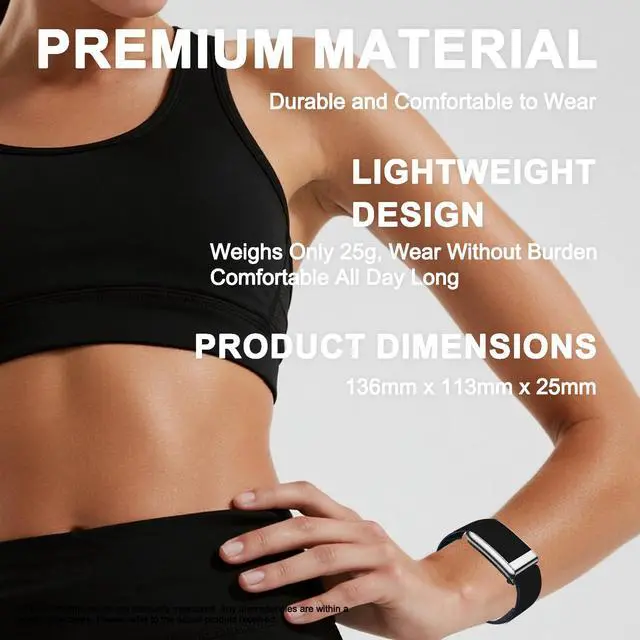 Alt view image 5 of 6 - Soft and Comfortable Nylon Wrist/BicepBand, HydroKnit Wrist/BicepBand Replacement Band For WHOOP 5.0 One Peak Heart Rate Monitor