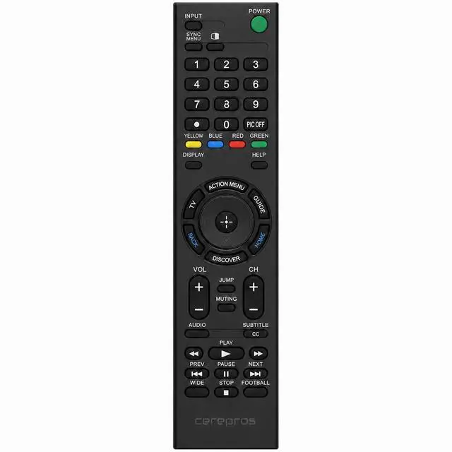 Main image of Replacement TV Remote Control for Sony NSX-40GT1 KDL-32L5000 KDL-48R510C NSX-46GT1 XBR-55X800E KDL-40R510C XBR-43X800E TV Model Numbers