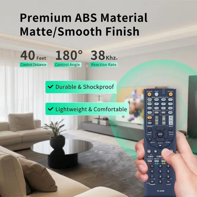 Alt view image 5 of 7 - RC-834M New Replace Remote Control fit for Onkyo AV Receiver TX-NR515 TX-NR414 HT-RC440 HT-S6500 HT-S7500 HT-R791 HT-RC460 HT-R758 TXNR515 TXNR414 HTRC440 HTS6500 HTS7500 HTR791 HTRC460 HTR758