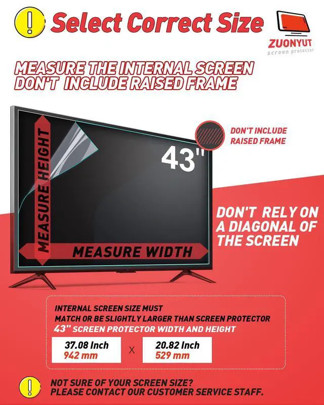 Alt view image 5 of 6 - Glare TV Screen Film,Anti Glare Film for TV 43 Inch Blue Light Filter 43 Inch TV Glare Stopper Glare TV Screen Protector Outdoor Reduce Screen Glare Reflection and Blue Light