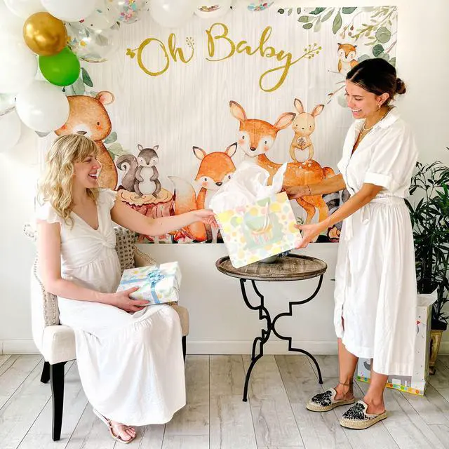 Alt view image 3 of 6 - Woodland Baby Shower Decorations, Photo Backdrop Banner/Photo Prop/Photo Booth, Nursery Decor