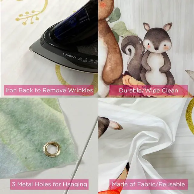 Alt view image 5 of 6 - Woodland Baby Shower Decorations, Photo Backdrop Banner/Photo Prop/Photo Booth, Nursery Decor