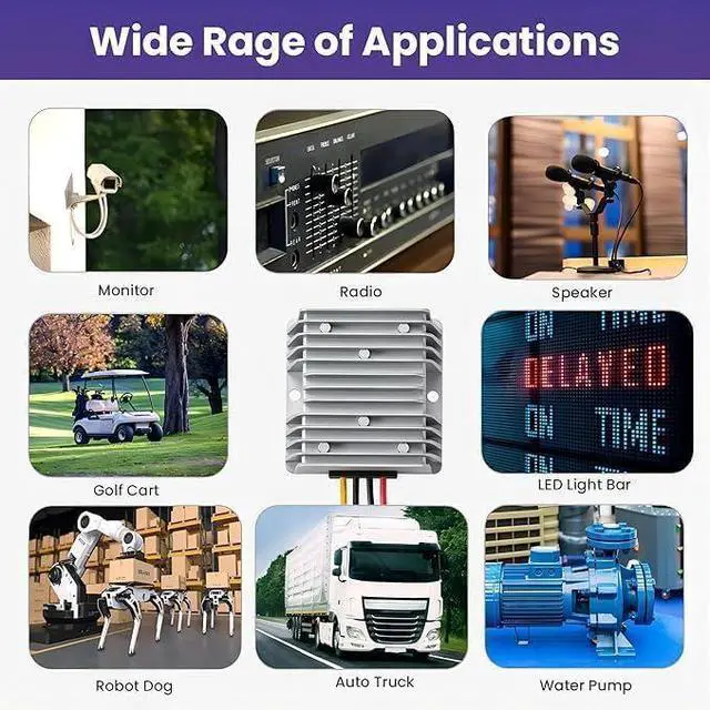 Alt view image 7 of 7 - 9-32V to 12V 10A 120W Waterproof DC-DC Buck Converter | Step Down Module for Automotive, LED Lights, Construction Sites, Tools