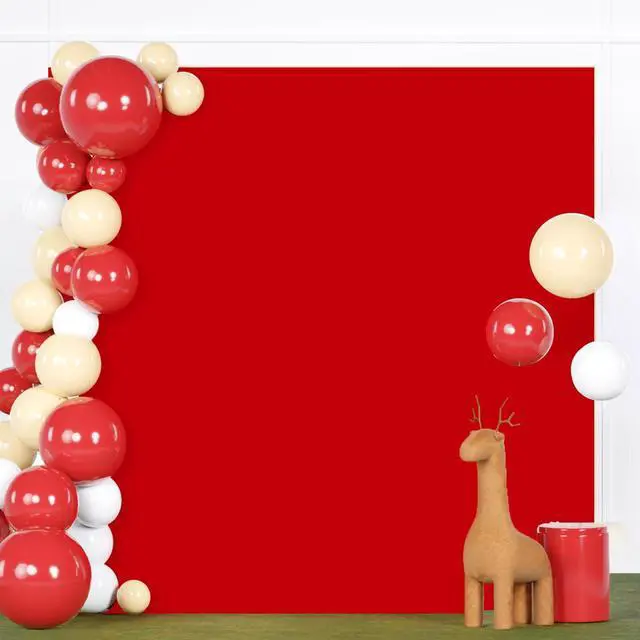 Main image of Wedding Arch Cover Red 6.6FT x 6.6FT Square Arch Backdrop Covers Stretchy Fabric Spandex Arched Stand Covers Double Sided Covering for Balloon Square Backdrop Cover for Banquet Party Decor