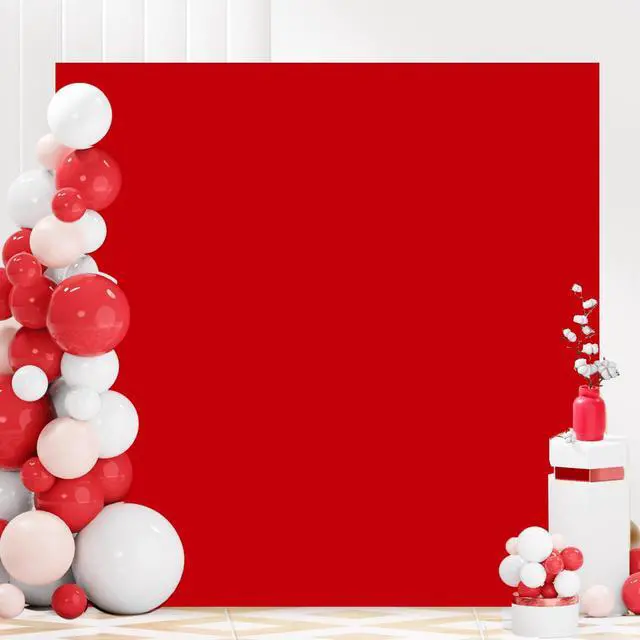 Alt view image 2 of 6 - Wedding Arch Cover Red 6.6FT x 6.6FT Square Arch Backdrop Covers Stretchy Fabric Spandex Arched Stand Covers Double Sided Covering for Balloon Square Backdrop Cover for Banquet Party Decor