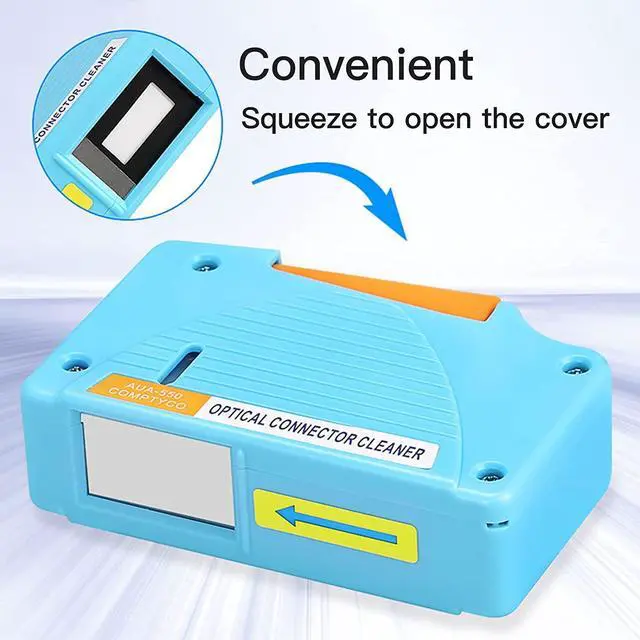 Alt view image 4 of 6 - Fiber Cleaner Box - 3 Pack FTTH Fiber Optic Cleaning Box for FC & SC & LC End Faces & Optical Connectors -Over 500 Times Anti Static Clean Swab, Blue