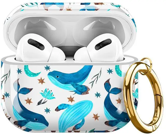 Main image of for Cute Airpods Pro 3 Case Clear, Soft TPU Air Pods Pro 3rd Generation Cover Protective Skin Girl Women with Gold Keychain for iPod Pro 3 Gen 2025 - Whales and Stars