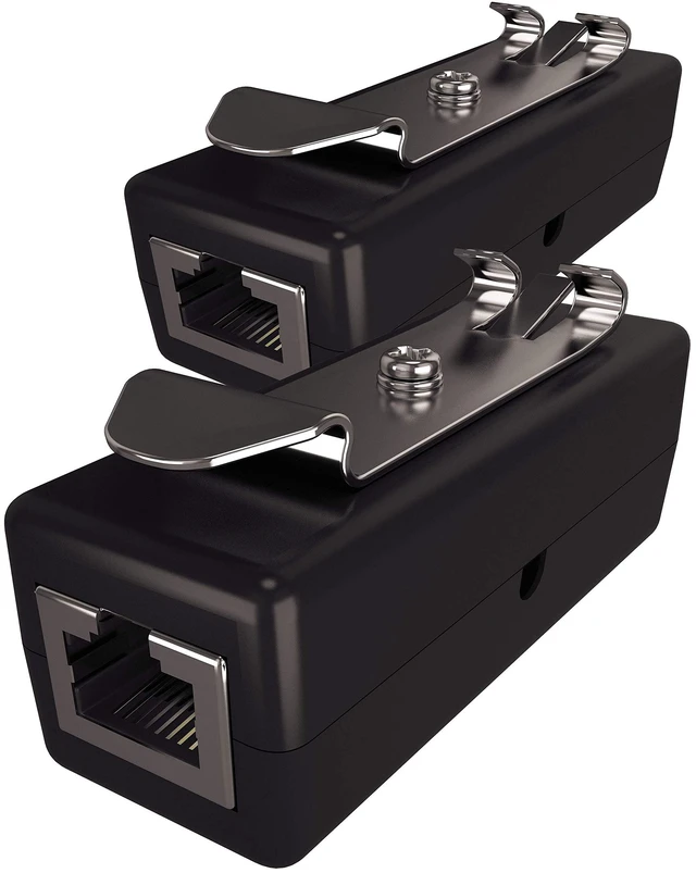 Main image of DIN Rail Mount Ethernet Surge Protector (2 Pack) - TP309x2 PoE+ and Gigabit (1000 Mbps) compatibility, easily clips onto 19 in rack or DIN rail