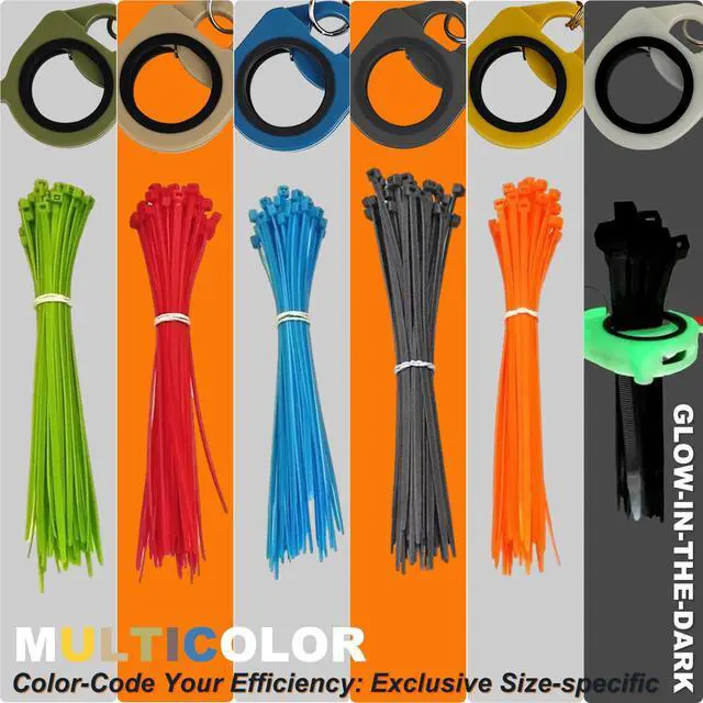 Alt view image 5 of 7 - Zip Tie Holder Cable Tie Holder Heavy-Duty Colored Upgraded for Tool Belt Organized Strong Efficient for Electrician Tool Storage Reusable Portable 8 Pack (Green)