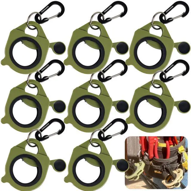 Main image of Zip Tie Holder Cable Tie Holder Heavy-Duty Colored Upgraded for Tool Belt Organized Strong Efficient for Electrician Tool Storage Reusable Portable 8 Pack (Green)