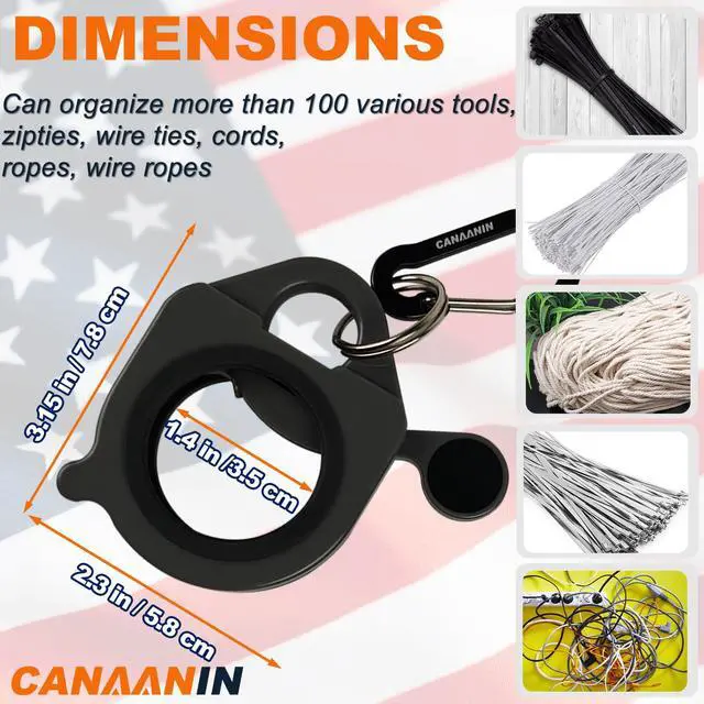 Alt view image 6 of 7 - Zip Tie Holder Cable Tie Holder Heavy-Duty Colored Upgraded for Tool Belt Organized Strong Efficient for Electrician Tool Storage Reusable Portable 6 Pack (Colorful)