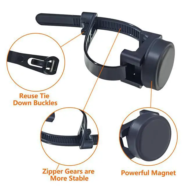 Alt view image 3 of 7 - 15pcs Magnetic Cable Zip Tie Base, Wire Cable Holder, Cable Ties Mount Wire Clips, Cable Management Base Organization, Multipurpose for Cable Wire Holder Clip (Black)