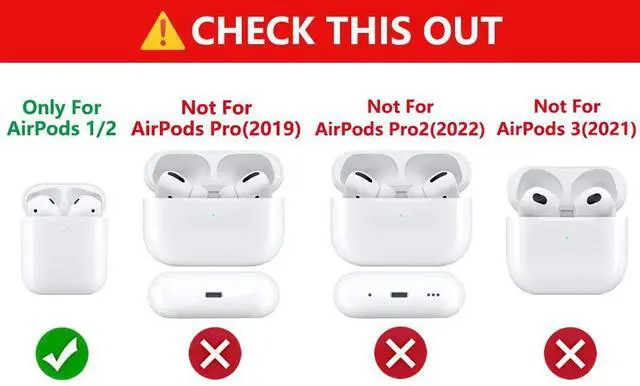 Alt view image 2 of 6 - (4Pack) Case for AirPods 2nd/1st Generation(2019/2016) Earbuds, Silicone Case Protective Cover with Cute Cartoon Skin Design for AirPods 1/2, with Carabiner (SKI+Fiji+SPAM+Bubba)