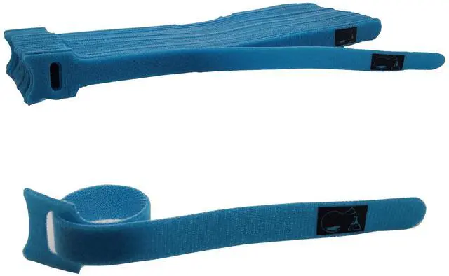 Main image of CableLock Cable Ties - 50 Pack - 8 Inch Reusable Cord Organizers - Clean Cable Management for Gaming and Home Office (Blue)