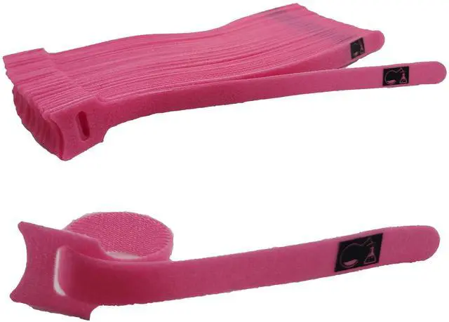 Main image of CableLock Cable Ties - 50 Pack - 8 Inch Reusable Cord Organizers - Clean Cable Management for Gaming and Home Office (Pink)