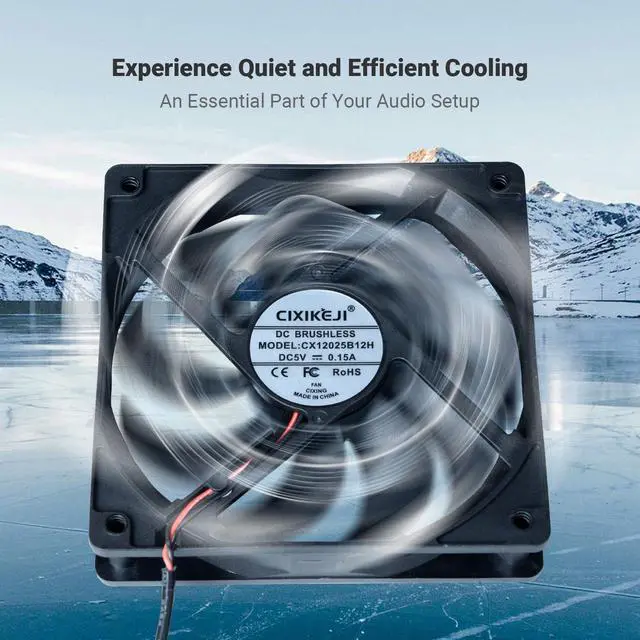 Alt view image 2 of 7 - USB C 5V Cooling Fan for for V3 Mono, V3 and BT20A PRO Amplifier
