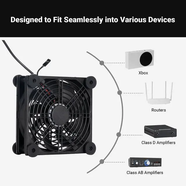 Alt view image 6 of 7 - USB C 5V Cooling Fan for for V3 Mono, V3 and BT20A PRO Amplifier