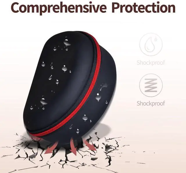 Alt view image 5 of 7 - Hard Shell Travel Case Compatible with Beats Studio Pro/Studio3/Solo4/Solo3/ Solo 2 Bluetooth On-Ear Headphones (Black)