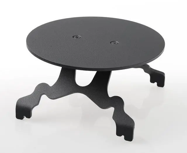 Main image of Multi-Functional Metal Stand for Desktop Black Sand Effect Speaker Desktop Speaker Mount Stands Mini Plant Holder (Round)