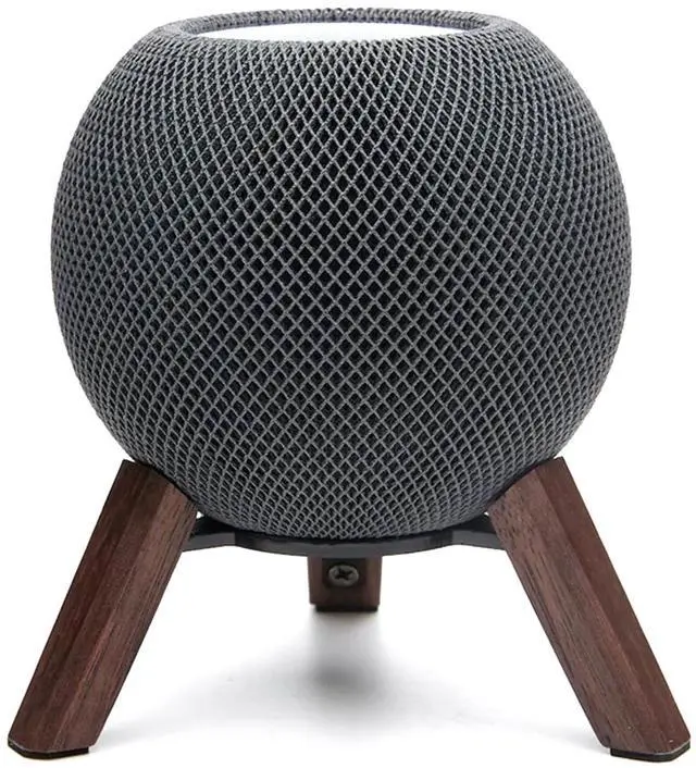 Main image of Wooden Desktop Speaker Stand for HomePod Mini, Wood Tripod Desk Stand Holder