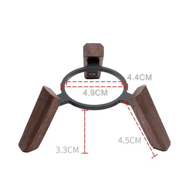 Alt view image 2 of 6 - Wooden Desktop Speaker Stand for HomePod Mini, Wood Tripod Desk Stand Holder