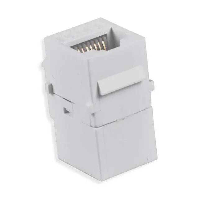 Alt view image 5 of 7 - Ethernet & Coax Wall Plate - Cat6 Coax Keystone Wall Plate with 2 RJ45 Ethernet Ports + 2 TV Coax Cable/F-Type Insert Jacks