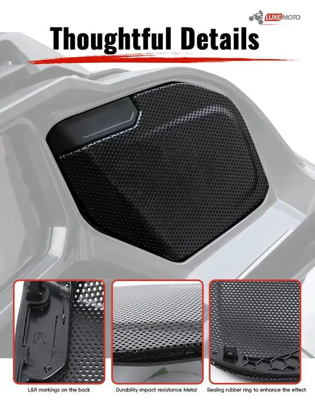 Alt view image 4 of 6 - Front Fairing Speaker Grills Metal Mesh Cover for Harley Road Glide 2024+ | Protection Covers,Sturdy and Durable,Perfect Fit for CVO FLTRXSE 2023-2026, FLTRX FLTRXSTSE 2024-2026 FLTRT FLTRXL 2026