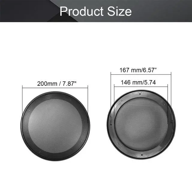 Alt view image 2 of 6 - 4Pcs 6.5" Speaker Subwoofer Grill Cover, Metal Frame with Metal Mesh | Car Audio Speaker SubWoofer Waffle Grill Cover Guard Protector for Cabinets, Home Theater with Screws